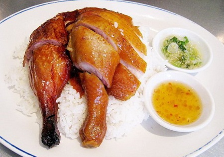 Rice with Barbecued Duck Leg and Chicken Leg