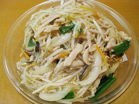 Shredded Pork and Bean Sprout Fried Noodel